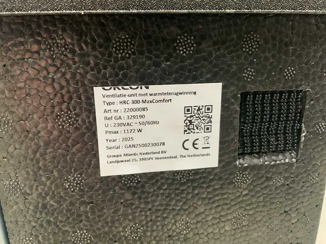 2025 orcon hrc-300 balans ventilatie systeem - afbeelding 8 van  8