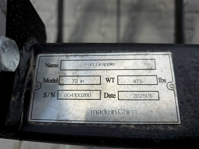 2025 rhino-cross 72 inch fork grapple ten behoeve van schranklader - afbeelding 9 van  9