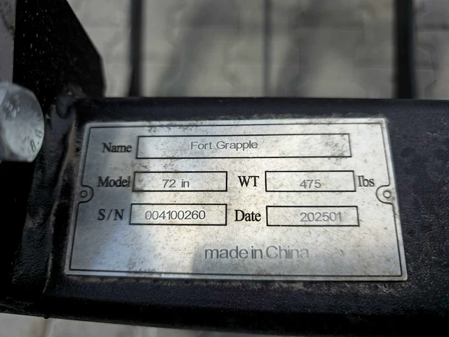2025 rhino-cross 72 inch fork grapple ten behoeve van schranklader - afbeelding 9 van  9
