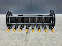 2025 rhino-cross 78 inch heavy duty fork grapple industriele grijper met tanden ten behoeve van schranklader - afbeelding 4 van  10