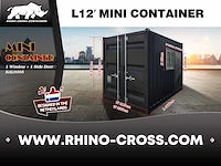 2025 rhino-cross-containers 12ft met deur en raam zeecontainer - afbeelding 8 van  9