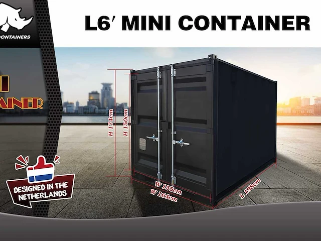 2025 rhino-cross-containers 6ft zeecontainer - afbeelding 7 van  7