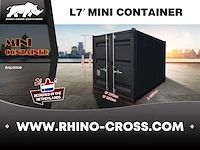 2025 rhino-cross-containers 7ft zwart zeecontainer - afbeelding 7 van  8