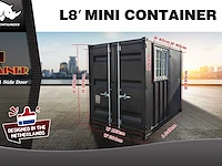 2025 rhino-cross-containers 8ft zwart zeecontainer met deur en raam - afbeelding 7 van  7