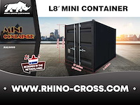 2025 rhino-cross-containers 8ft zwart zeecontainer - afbeelding 6 van  7