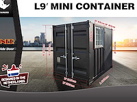 2025 rhino-cross-containers 9ft zwart zeecontainer met deur en raam - afbeelding 7 van  7