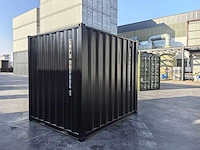 2025 rhino-cross-containers 9ft zwart zeecontainer met deur en raam - afbeelding 4 van  7