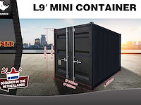 2025 rhino-cross-containers 9ft zwart zeecontainer - afbeelding 9 van  9