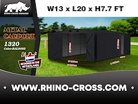 2025 rhino-cross-garages 6,02x3,9x2,32 m loods / staalconstructie compleet met wand- en dakpanelen - afbeelding 3 van  3