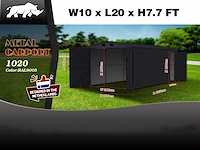 2025 rhino-cross-garages 6,02x3x2,32 m loods / staalconstructie compleet met wand- en dakpanelen - afbeelding 3 van  3