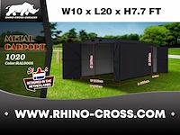 2025 rhino-cross-garages 6,02x3x2,32 m loods / staalconstructie compleet met wand- en dakpanelen - afbeelding 3 van  3