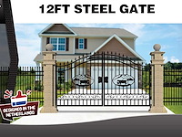 2025 rhino-cross-gates 365 cm koe stijl toegangspoort - afbeelding 2 van  4