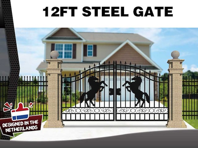 2025 rhino-cross-gates 365 cm paard stijl toegangspoort - afbeelding 2 van  4