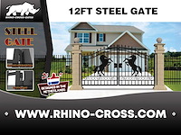 2025 rhino-cross-gates 365 cm paard stijl toegangspoort - afbeelding 3 van  4