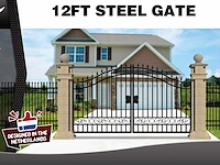 2025 rhino-cross-gates 365 cm plain stijl toegangspoort - afbeelding 2 van  4