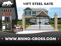 2025 rhino-cross-gates 433 cm koe stijl toegangspoort - afbeelding 3 van  4