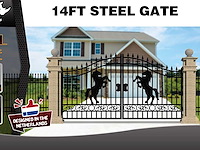 2025 rhino-cross-gates 433 cm paard stijl toegangspoort - afbeelding 2 van  4