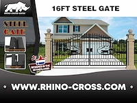 2025 rhino-cross-gates 496 cm koe stijl toegangspoort - afbeelding 3 van  4