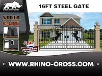 2025 rhino-cross-gates 496 cm paard stijl toegangspoort - afbeelding 3 van  4