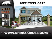 2025 rhino-cross-gates 547 cm paard stijl toegangspoort - afbeelding 3 van  4