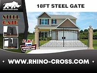 2025 rhino-cross-gates 547 cm plain stijl toegangspoort - afbeelding 3 van  4