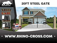 2025 rhino-cross-gates 596 cm koe stijl toegangspoort - afbeelding 3 van  4
