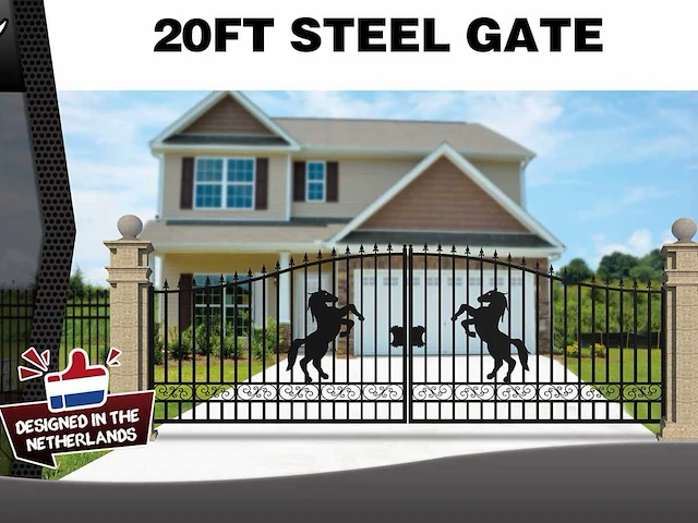 2025 rhino-cross-gates 596 cm paard stijl toegangspoort - afbeelding 2 van  4