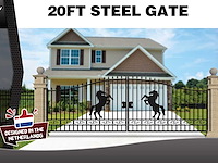 2025 rhino-cross-gates 596 cm paard stijl toegangspoort - afbeelding 2 van  4