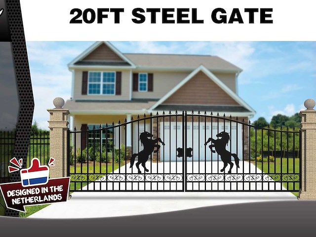 2025 rhino-cross-gates 596 cm paard stijl toegangspoort - afbeelding 2 van  4