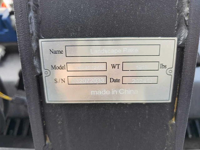 2025 rhino-cross landscape rake ten behoeve van shovel/schranklader - afbeelding 10 van  18