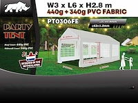 2025 rhino-cross-party tent pt0306fe 3x6x2.9m partytent - afbeelding 8 van  8