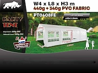 2025 rhino-cross-party tent pt0408fe 4x8x2.9m partytent - afbeelding 10 van  18
