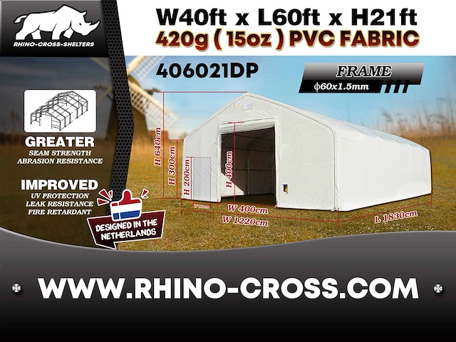 2025 rhino-cross-shelter - 2025 - 406021dp 18,3x12,2x6,4 m - opslagcontainer - afbeelding 8 van  8