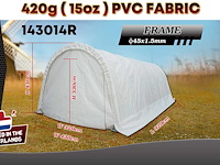 2025 rhino-cross-shelter 143014r - 9,2x4,3x4,3 m opslagtent / opslagshelter - afbeelding 2 van  6