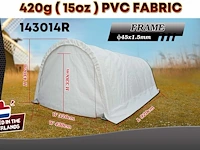 2025 rhino-cross-shelter 143014r - 9,2x4,3x4,3 m opslagtent / opslagshelter - afbeelding 2 van  6