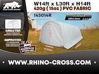 2025 rhino-cross-shelter 143014r - 9,2x4,3x4,3 m opslagtent / opslagshelter - afbeelding 3 van  6