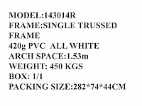 2025 rhino-cross-shelter 143014r - 9,2x4,3x4,3 m opslagtent / opslagshelter - afbeelding 4 van  6