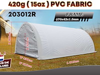 2025 rhino-cross-shelter 203012r - 9,15x6,1x3,66 m opslagtent / opslagshelter - afbeelding 2 van  9