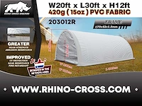 2025 rhino-cross-shelter 203012r - 9,15x6,1x3,66 m opslagtent / opslagshelter - afbeelding 9 van  9