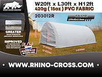 2025 rhino-cross-shelter 203012r - 9,15x6,1x3,66 m opslagtent / opslagshelter - afbeelding 9 van  9