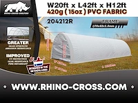 2025 rhino-cross-shelter 204212r - 12,8x6,1x3,66 m opslagtent / opslagshelter - afbeelding 9 van  9