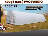 2025 rhino-cross-shelter 206012r - 18,3x6,1x3,66 m opslagtent / opslagshelter - afbeelding 2 van  9