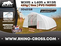 2025 rhino-cross-shelter 304015r - 12x9,15x4,5 m opslagtent / opslagshelter - afbeelding 9 van  9