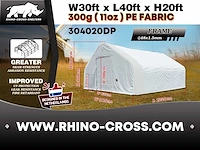 2025 rhino-cross-shelter 304020dp - 12,2x9,15x6,1 m opslagtent - afbeelding 2 van  5