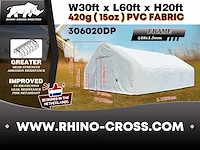 2025 rhino-cross-shelter 306020dp 18,3x9,15x6,1 m opslagtent / opslagshelter - afbeelding 8 van  8