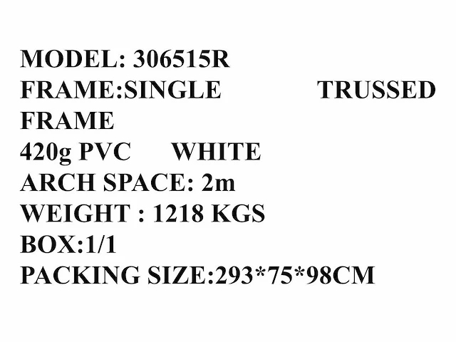 2025 rhino-cross-shelter 306515r - 20x9,15x4,5 m opslagtent / opslagshelter - afbeelding 2 van  3