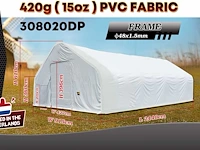 2025 rhino-cross-shelter 308020dp - 24,4x9,15x6,1 m opslagtent / opslagshelter - afbeelding 1 van  3