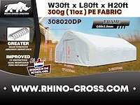2025 rhino-cross-shelter 308020dp - 24,4x9,15x6,1 m opslagtent / opslagshelter - afbeelding 2 van  5