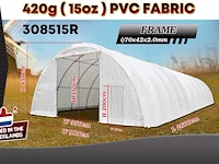 2025 rhino-cross-shelter 308515r - 26x9,15x4,5 m opslagtent / opslagshelter
