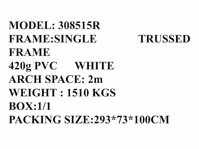 2025 rhino-cross-shelter 308515r - 26x9,15x4,5 m opslagtent / opslagshelter - afbeelding 2 van  3